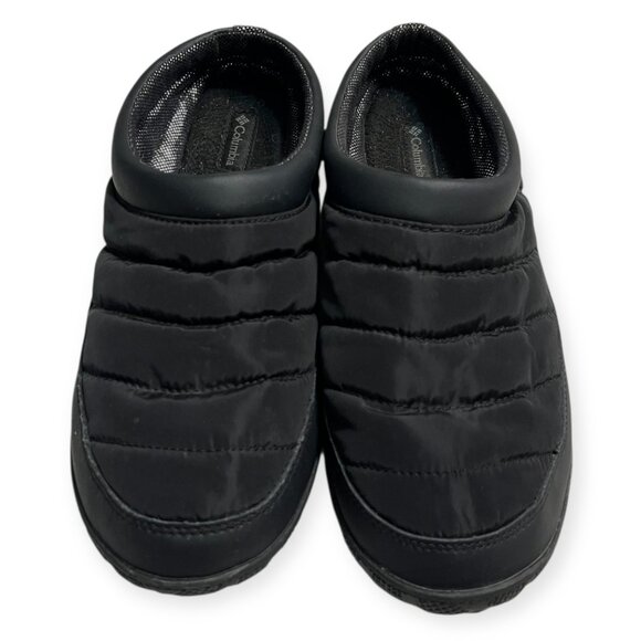 Columbia Omni-Heat Men's Size 11 Black Insulated Slip-On Clog Slippers Waterproo - Picture 1 of 6